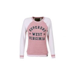 Bluzy Superdry ARIA REVERSED CREW. Różowe bluzy damskie marki Superdry, bez wzorów, bez rękawów, bez kaptura. Za 247,20 zł.