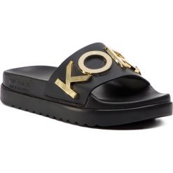 Klapki MICHAEL MICHAEL KORS - Cortland Sport Slide 40R9HOFA4L Black. Czarne klapki damskie MICHAEL Michael Kors, z aplikacjami, ze skóry, bez obcasa. Za 449,00 zł.