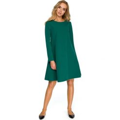 Sukienka rozkloszowana - zielona. Zielone sukienki dziewczęce Style, bez wzorów, z elastanu, eleganckie, bez rękawów, rozkloszowane. Za 189,00 zł.
