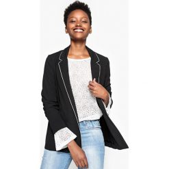 Bluza piżamy. Czarne piżamy damskie marki La Redoute Collections, z elastanu, z długim rękawem. Za 220,46 zł.
