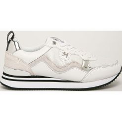 Tommy Hilfiger - Buty. Białe buty sportowe damskie TOMMY HILFIGER, bez wzorów, ze skóry, sportowe. Za 449,90 zł.