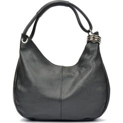 Shopper bag damskie: Skórzana torebka w kolorze czarnym – (S)39 x (W)28 x (G)3 cm
