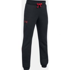 Chinosy chłopięce: Under Armour Spodnie dziecięce Rival Jogger czarno czerwone r. XL (1309544-001)