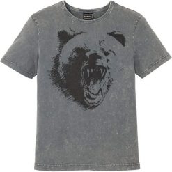 T-shirt Slim Fit bonprix czarny "moon". Czarne koszulki męskie bonprix, s, z nadrukiem, bez kołnierzyka, bez rękawów. Za 49,99 zł.