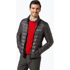EA7 Emporio Armani - Męska kurtka puchowa, szary. Szare kurtki męskie EA7 Emporio Armani, m, z nadrukiem, z puchu, bez kaptura. Za 749,95 zł.
