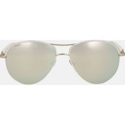 Biało złote okulary przeciwsłoneczne. Żółte okulary przeciwsłoneczne damskie marki Kazar, eleganckie. Za 399,00 zł.