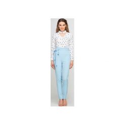 Bluzki damskie: BLUZKA Z CHOKEREM, BLU132 NIEBIESKIE PARASOLKI