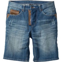 Bermudy dżinsowe Loose Fit bonprix niebieski "used". Niebieskie jeansy męskie bonprix, m, bez wzorów, z jeansu. Za 49,99 zł.