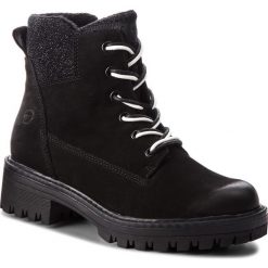 Trapery TAMARIS - 1-25214-21 Black Comb 098. Czarne trapery damskie Tamaris, ze skóry ekologicznej, bez obcasa, bez zapięcia. W wyprzedaży za 289,00 zł.