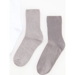 Skarpety 3 pack - Szary. Szare skarpetki damskie Reserved, bez wzorów. Za 19,99 zł.