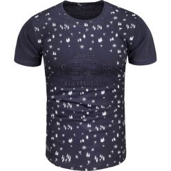 Koszulka męska t-shirt 3D niebieski Recea. Niebieskie koszulki męskie Recea, xl, z nadrukiem, z bawełny, bez kołnierzyka, bez rękawów. W wyprzedaży za 14,99 zł.