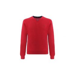 Swetry Harmont Blaine V NECK. Czerwone swetry męskie Harmont Blaine, xl, bez wzorów, bez kołnierzyka, bez kaptura. Za 671,21 zł.