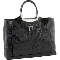 Torebki klasyczne damskie: Skórzana torebka w kolorze czarnym – 37 x 37 x 10 cm