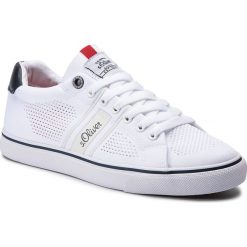 Tenisówki S.OLIVER - 5-13638-22 White 100. Białe półbuty męskie S.Oliver, bez wzorów, z gumy, bez zapięcia. Za 169,90 zł.