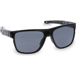 Okulary przeciwsłoneczne OAKLEY - Crossrange XL OO9360-0158 Polished Black/Grey. Czarne okulary przeciwsłoneczne męskie aviatory Oakley, z tworzywa sztucznego. W wyprzedaży za 509,00 zł.