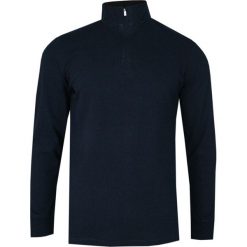 Granatowa Koszulka, Długi Rękaw, Męska -CHIAO- Longsleeve z Wysoką Stójką i Zamkiem TSCHIAOM4501PLnavylong. Niebieskie koszulki męskie Chiao, m, bez wzorów, z bawełny, ze stójką, z długim rękawem, długie. W wyprzedaży za 49,00 zł.