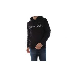 Bluzy Calvin Klein Jeans K10K104060 LOGO HOODIE. Czarne bluzy męskie Calvin Klein Jeans, s, bez wzorów, z jeansu, bez kołnierzyka, bez rękawów, bez kaptura. Za 352,66 zł.