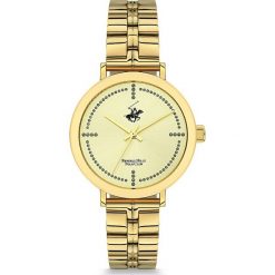 Zegarek kwarcowy w kolorze złotym. Żółte, analogowe zegarki damskie Beverly Hills Polo Club, złote. W wyprzedaży za 269,95 zł.