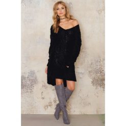 Sukienki: IMVEE Sukienka z rozcięciem – Black