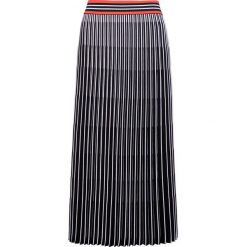 Spódniczki: MRZ GONNA PLISSE RIGHE Długa spódnica black/optical white/red
