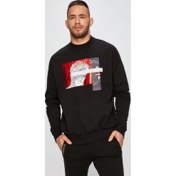 Versace Jeans - Bluza. Czarne bluzy męskie Versace Jeans, s, z nadrukiem, z bawełny, z okrągłym kołnierzem, bez rękawów, bez kaptura. Za 819,90 zł.