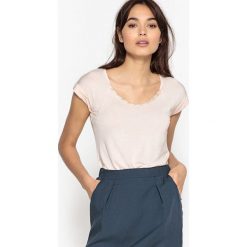 T-shirty damskie: Gładki T-shirt z okrągłym dekoltem, krótki rękaw