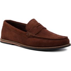 Mokasyny CLARKS - Whitley Free 261396127 British Tan. Pomarańczowe mokasyny męskie Clarks, ze skóry. W wyprzedaży za 219,00 zł.