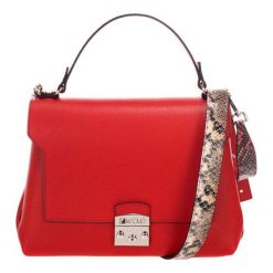 Torebki klasyczne damskie: Skórzana torebka w kolorze czerwonym – (S)27 x (W)26 x (G)17 cm