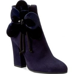 Buty zimowe damskie: Botki LORIBLU – 8I PT521 PA Camoscio Blu/Var.Blu