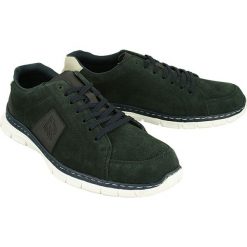 RIEKER B4810-15 blue, półbuty męskie. Niebieskie półbuty męskie Rieker, ze skóry, na sznurówki. Za 279,90 zł.