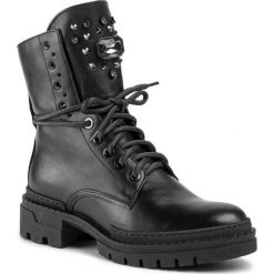 Trapery Eva Minge EM-08-06-000262. Czarne buty trekkingowe damskie Eva Minge, bez obcasa, bez zapięcia. W wyprzedaży za 479,00 zł.