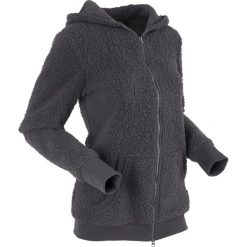 Bluzy damskie: Bluza z polaru "baranek", długi rękaw bonprix szary