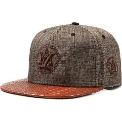 Czapki męskie: Czapka męska snapback brązowa (hx0199)