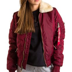 ALPHA INDUSTRIES INJECTOR III WMN BURGUNDY > 143001184. Czerwone kurtki damskie Alpha Industries, s, bez wzorów, z wełny, vintage, bez kaptura. W wyprzedaży za 599,99 zł.