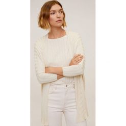 Mango - Kardigan Monaco. Pomarańczowe swetry damskie Mango, l, bez wzorów, z bawełny. W wyprzedaży za 79,90 zł.