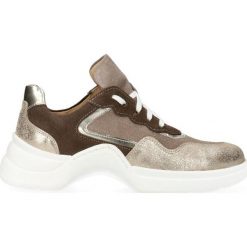 Sneakersy brązowo złote. Pomarańczowe sneakersy damskie Arturo Vicci, ze skóry. Za 249,00 zł.