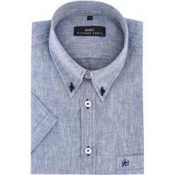 SERGIO slim 16-01-20-K. Niebieskie koszule męskie Giacomo Conti, na lato, m, bez wzorów, button down, z krótkim rękawem. Za 199,00 zł.