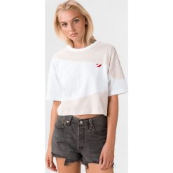 Converse Rivarly Koszulka Biały Beżowy. Brązowe koszulki damskie Converse, xl, bez wzorów, z bawełny, bez kołnierzyka. Za 171,95 zł.
