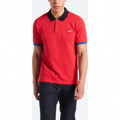 Koszulka polo "Modern" w kolorze czerwonym. Czerwone koszulki polo marki Levi's®, m, z aplikacjami, z bawełny. W wyprzedaży za 86,95 zł.