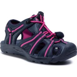 Sandały CMP - Kids Aquarii Hiking Sandal 30Q9664 B.Blue/Corallo. Niebieskie sandały dziewczęce CMP, ze skóry ekologicznej, bez zapięcia. Za 129,00 zł.