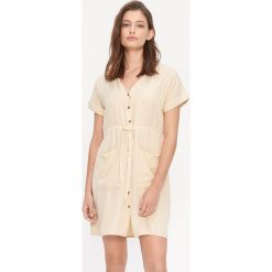 Sukienka z lyocellu TENCEL™ - Beżowy. Brązowe sukienki damskie House, xl, bez wzorów, z lyocellu, bez kołnierzyka, bez rękawów. W wyprzedaży za 49,99 zł.