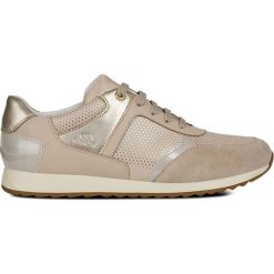 Sneakersy w kolorze beżowym. Brązowe trampki i tenisówki damskie Geox Adult, na sznurówki. W wyprzedaży za 204,95 zł.