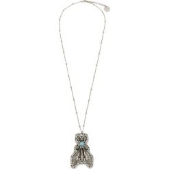 Naszyjnik PATRIZIA PEPE - 2V9556/A7B3-J3C4 Turquoise/Silver. Szare naszyjniki męskie Patrizia Pepe, metalowe. Za 489,00 zł.