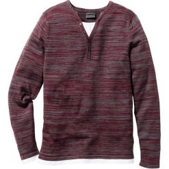Sweter Regular Fit bonprix czerwony melanż. Czerwone swetry klasyczne męskie bonprix, l, melanż. Za 74,99 zł.