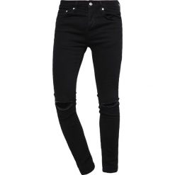 Topman BLACK RIPPED KNEE STRETCH SKINNY FIT JEANS Jeans Skinny Fit black. Niebieskie jeansy męskie relaxed fit marki Topman. Za 229,00 zł.