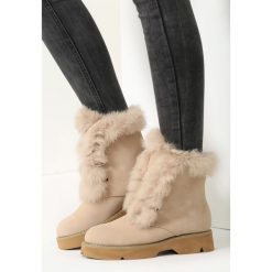 Beżowe Traperki Love Me Tomorrow. Brązowe buty zimowe damskie vices. Za 59,99 zł.