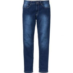 Dżinsy ze stretchem Skinny Fit Straight bonprix niebieski "stone”. Niebieskie jeansy męskie bonprix, m, bez wzorów. Za 79,99 zł.