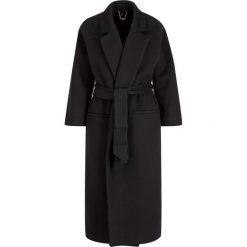 Płaszcz przejściowy Elisabetta Franchi CP-030-96E2-V799. Czarne płaszcze damskie Elisabetta Franchi, bez wzorów, z wełny. W wyprzedaży za 2009,00 zł.