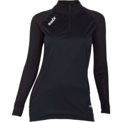 Swix koszulka damska Wind. Racex czarny XL. Czarne koszulki damskie termoaktywne Swix, xl, bez wzorów, bez kołnierzyka, z długim rękawem, długie, bez kaptura, outdoorowe. W wyprzedaży za 229,00 zł.