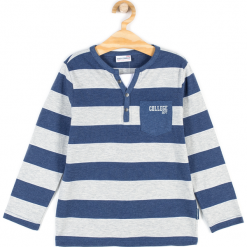 Koszulka. Szare t-shirty chłopięce marki HIGH 5, z bawełny, z długim rękawem. Za 29,90 zł.